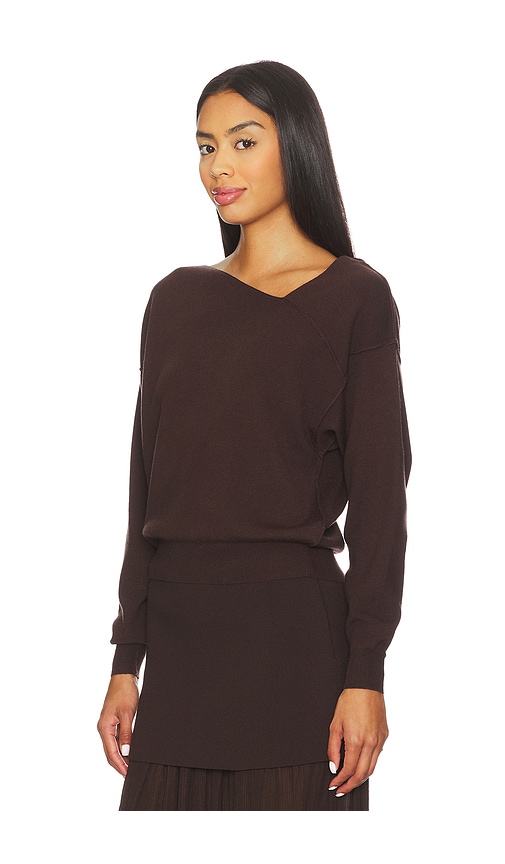  Line & Dot Favorite Off Shoulder Sweater In Brown. Size S. Also In Xs, M. 