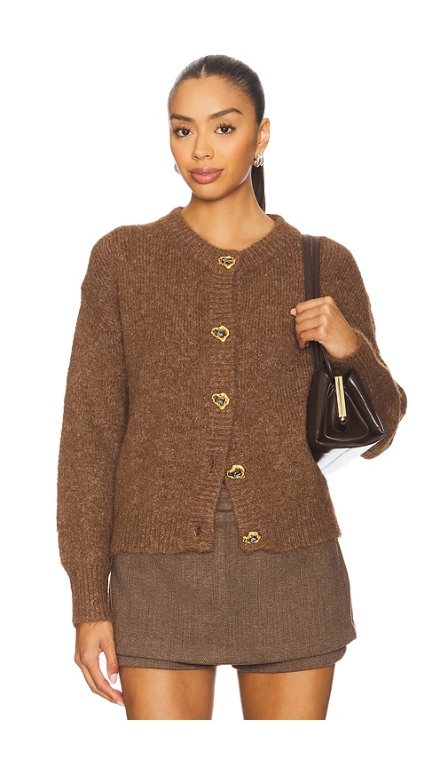 Line & Dot Morgan Cardigan In Brown