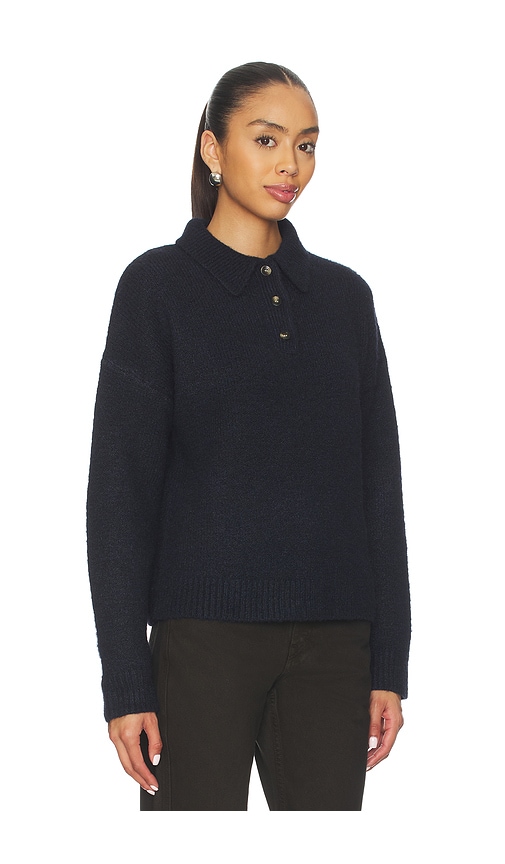 Line & Dot Hart Polo Knit Sweater In Blue
