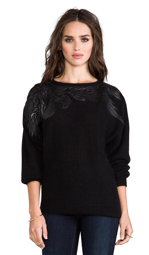 Bird Applique Angora Sweater