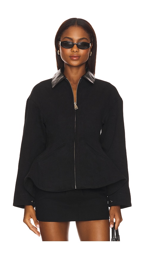 Line & Dot Eton Peplum Jacket in Black | REVOLVE