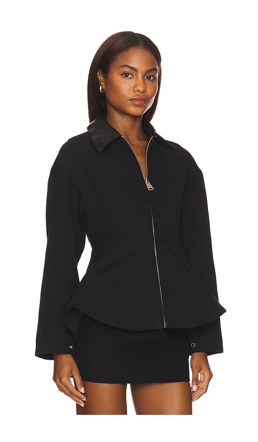  Line & Dot Eton Peplum Jacket In Black. Size S. Also In M. 