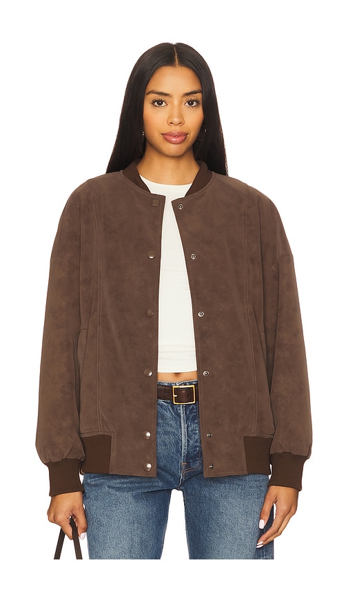 Line & Dot Alfie Jacket In Brown