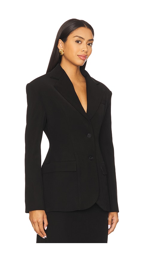  Line & Dot Blazer Mit Sanduhr-silhouette Ida In Black. Größe S. Also In Xs, M, L. 