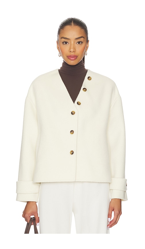  Line & Dot Sofia Scarf Jacket In Cream. Size S. Also In Xs, M, L. 