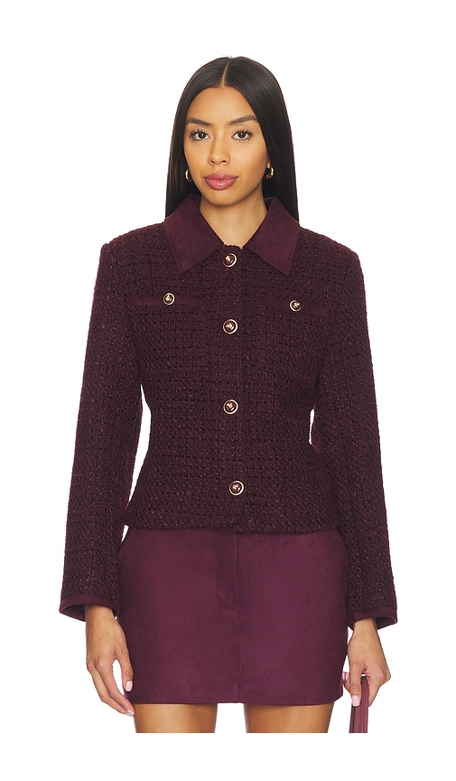 Line & Dot Charli Jacket In Burgundy