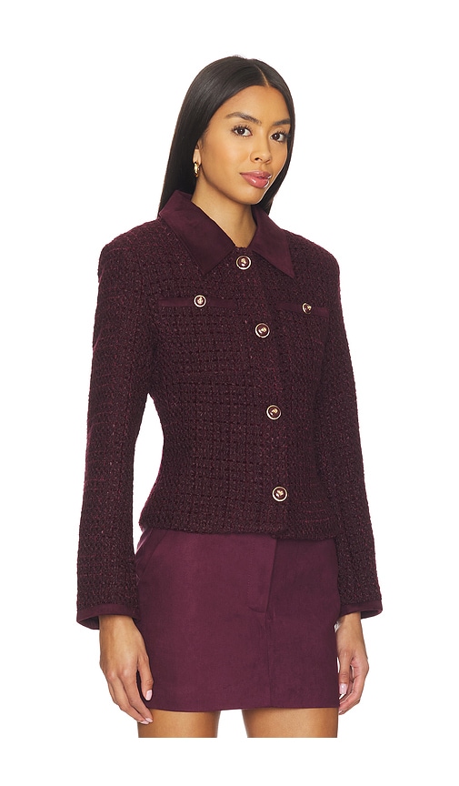 Line & Dot Charli Jacket In Burgundy