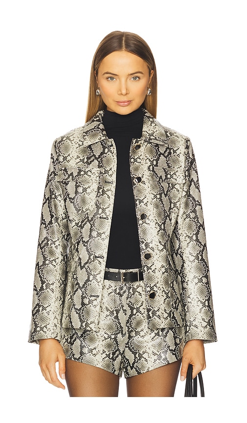 Line & Dot Python Jacket In Animal Print