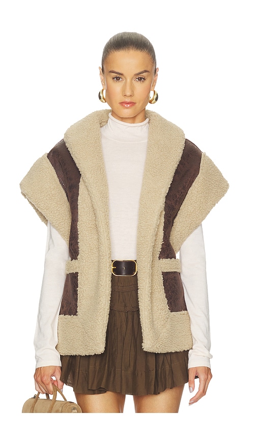 Line & Dot Ace Faux Shearling Vest