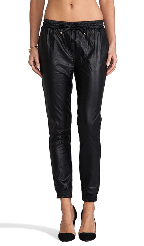 Faux Leather Trackies