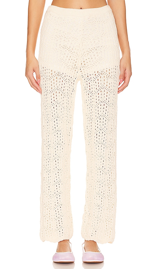 Line & Dot Poppie Crochet Trousers Taupe