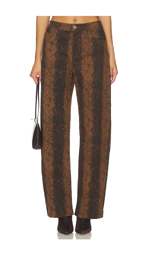 Line & Dot Iggy Pant In Brown