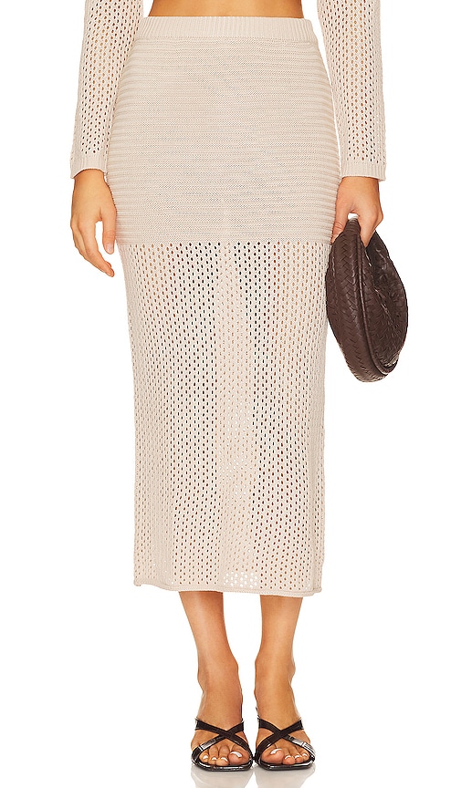 Line & Dot Ry Skirt In Ivory