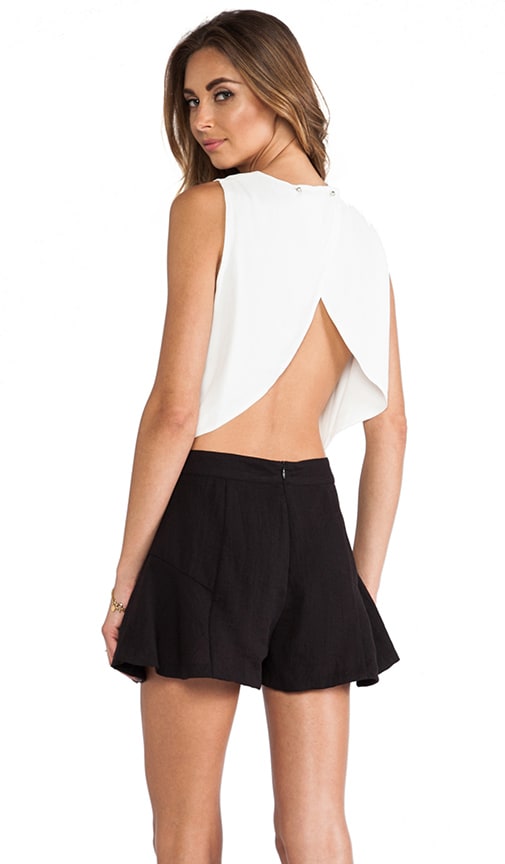 Linen Open Back Romper