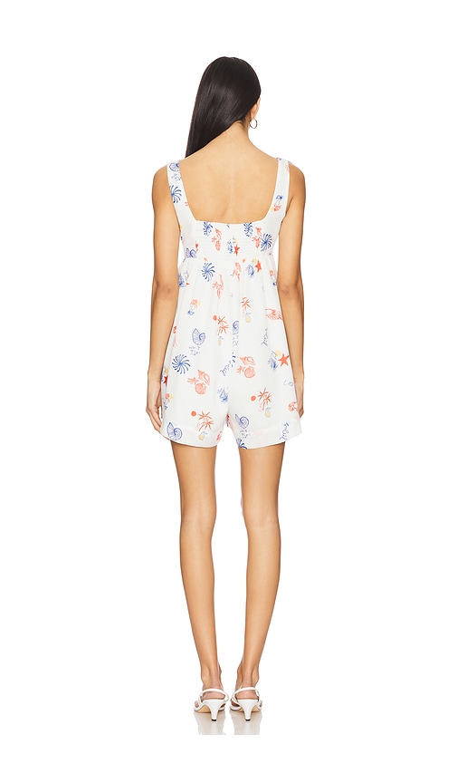  Line & Dot Reeta Romper In White. Size S. Also In Xs. 
