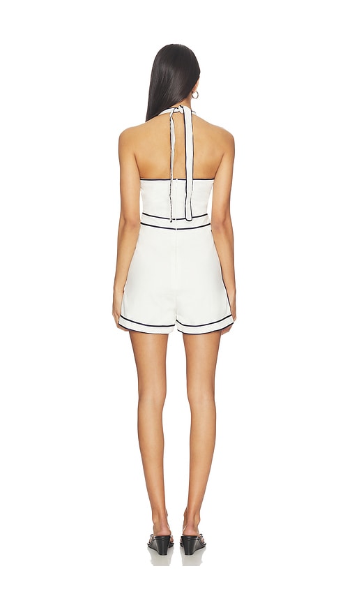  Line & Dot Anchor Romper In White. Size S. Also In Xs, L. 