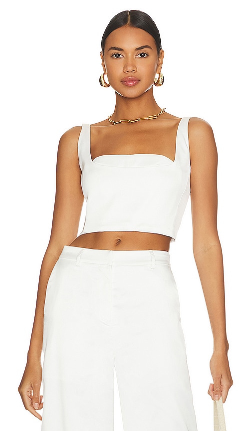 Line & Dot Celestin Cropped Top in Ivory | REVOLVE