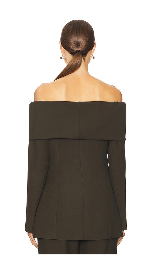  Line & Dot Oberteil Marilla Off Shoulder In Olive. Größe S. Also In Xs. 