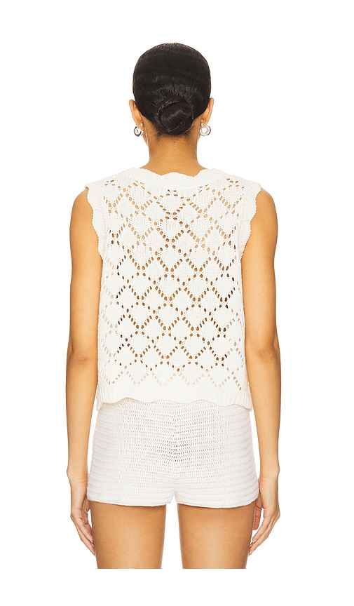  Line & Dot Sweater-weste Zum Binden Aleza In Ivory. Größe L. Also In Xl. 