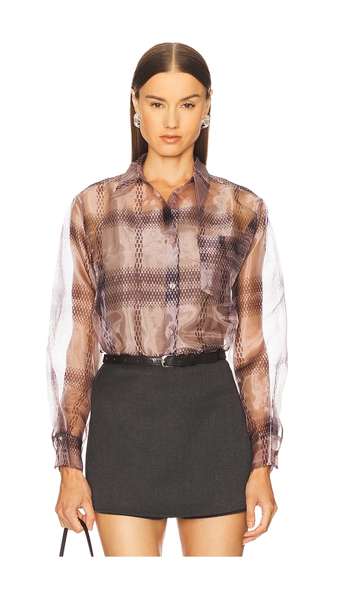 Line & Dot Duro Shirt In Brown
