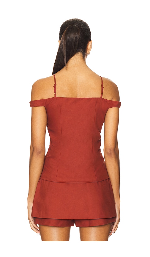  Line & Dot Olina Top In Rust. Size S. Also In Xs, M, L. 