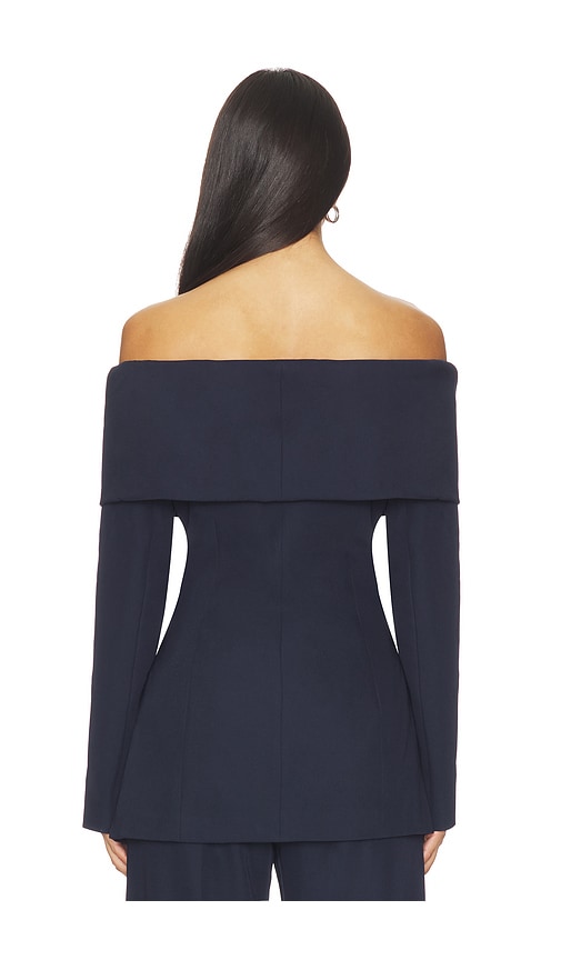  Line & Dot Derrick Off The Shoulder Top In Navy. Size S. Also In Xs, M. 