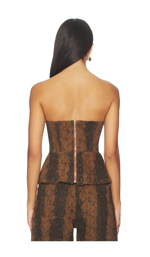  Line & Dot Oberteil Mit Schösschen Iggy In Brown. Größe S. Also In Xs, M, L. 