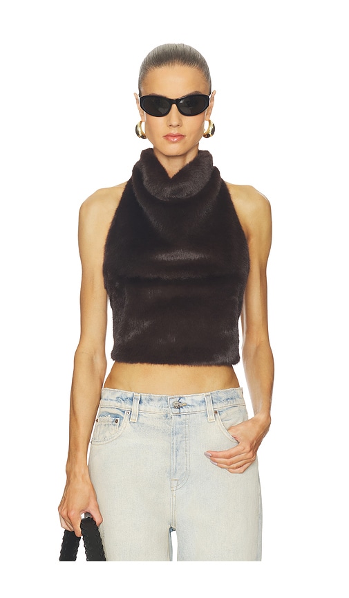 Line & Dot Cassidy Faux Fur Top