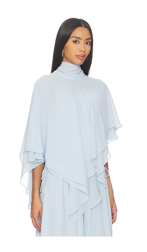 Line & Dot Amorette Cape Top In Blue