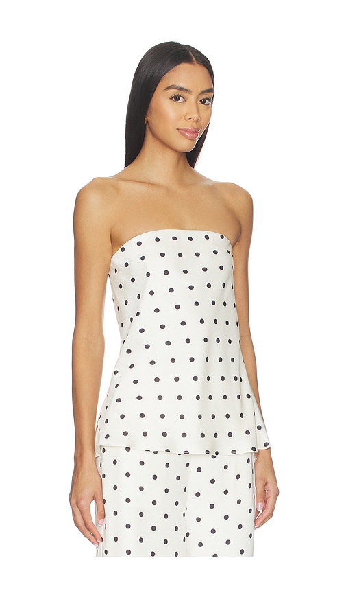  Line & Dot Ravyn Tube Top In Black,ivory. Size S. Also In Xs, M. 