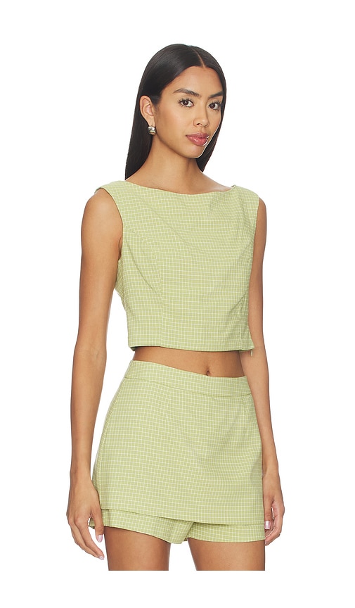  Line & Dot Shea Top In Green. Size S. Also In Xs, M, L. 