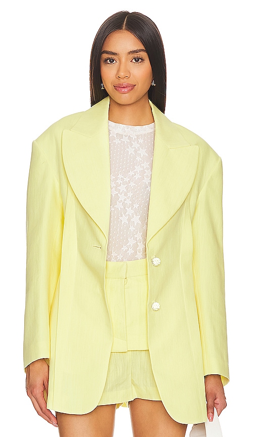 Shop Leje Shark Blazer In Yellow