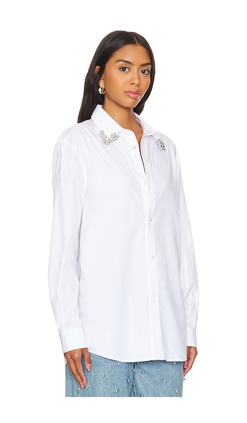 Shop Leje Bubble Embroidered Shirt In White