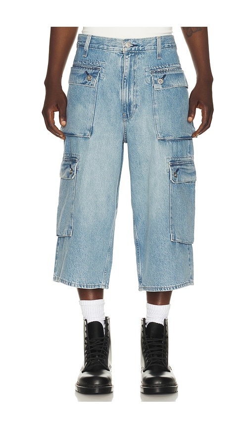 LEVI'S 478 Baggy Capri Cargo Jeans in Blue. - size 30 (also in 31, 32, 33, 34)