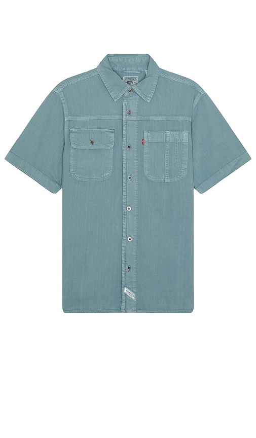 Levi's Auburn Worker Shirt In Blue Garment Dye