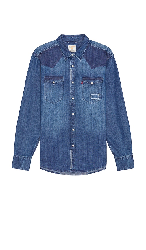 Shop Levi's Barstow Western Standard Shirt In Zeph Crafty Dark Wash