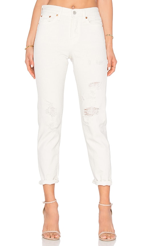 levi's wedgie white jeans