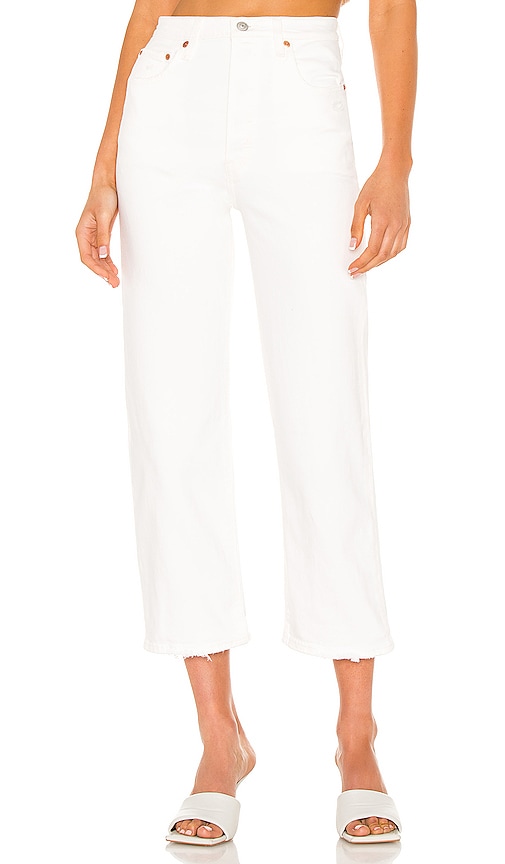 levis ribcage white jeans