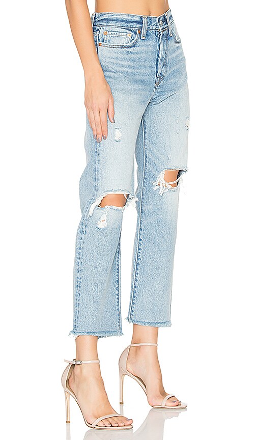 levi's wedgie selvedge straight jeans in lost inside