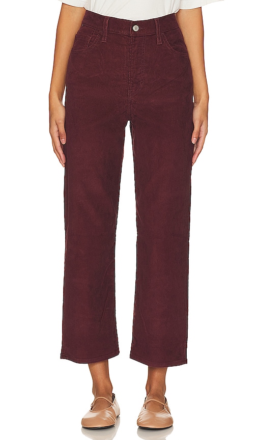 Levi's Ribcage Straight With Ankle Zip In Wine