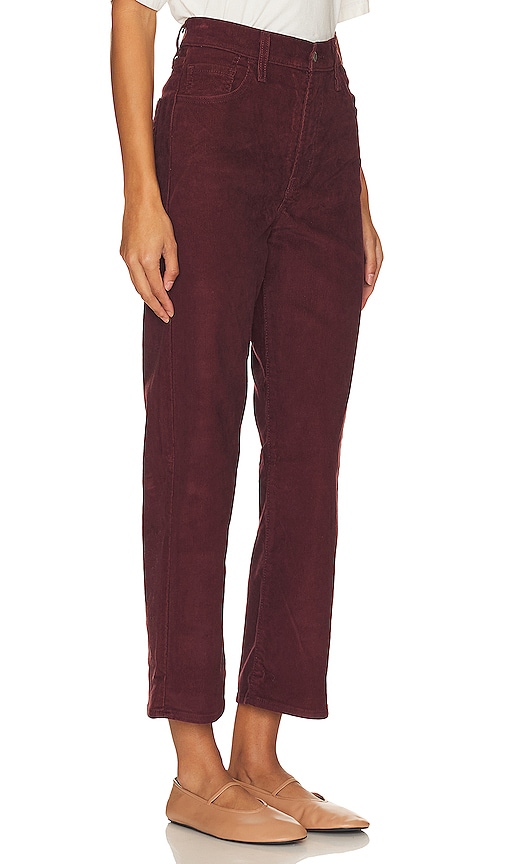 Shop Levi's Ribcage Straight With Ankle Zip In Wine