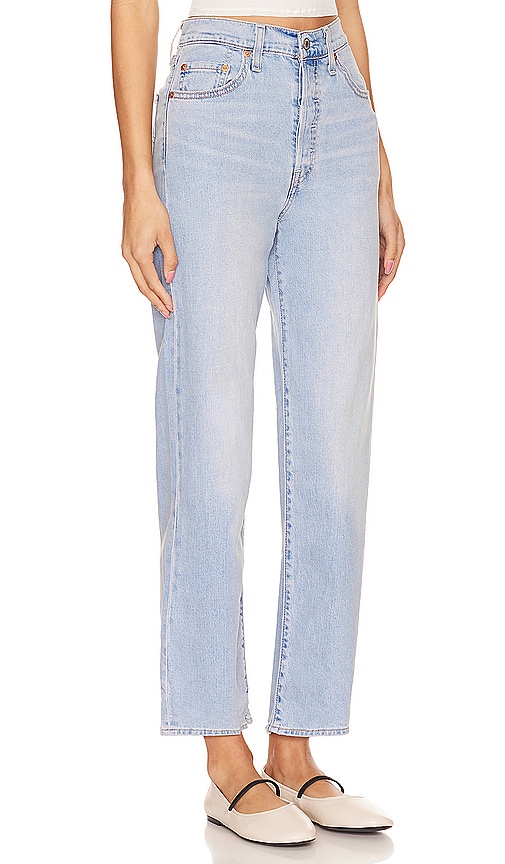 Shop Levi's Ribcage Straight Ankle In Cool Blue Popsicle