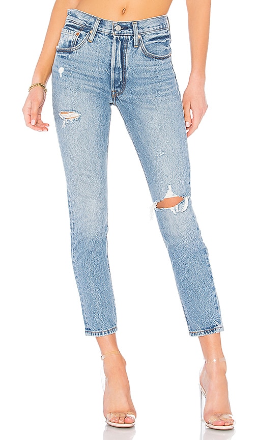 levi's 501 skinny light wash