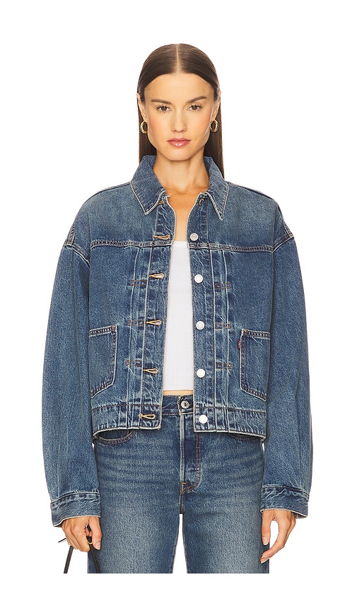 Levi's Balloon Sleeve Trucker In Gold