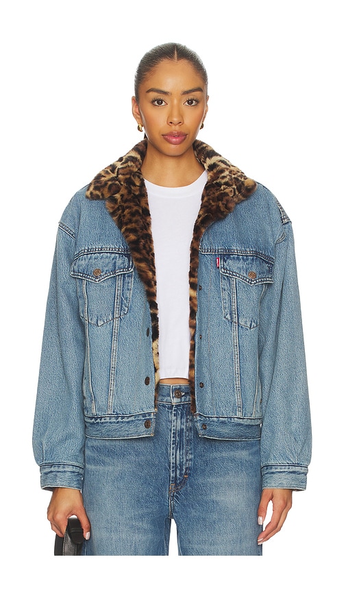 LEVI'S 90s Faux Fur Trucker in Dolly Day