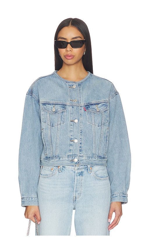 Levi's Shrunken 90s Collarless Denim Jacket In Blue