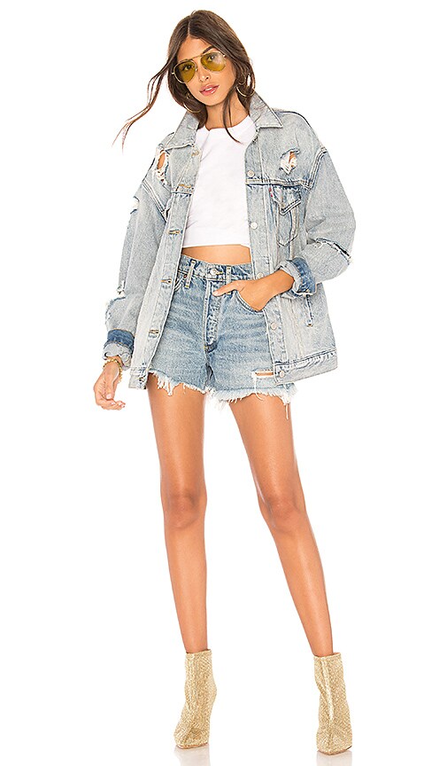 levi's patchwork baggy trucker jacket