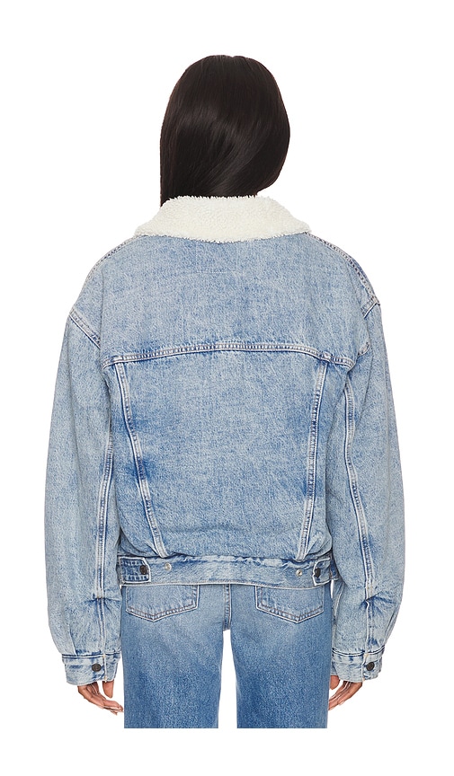  Levi's Trucker Jeansjacke Mit Lammfell-imitat 90s In Blue. Größe Xs. Also In S, M, L. 