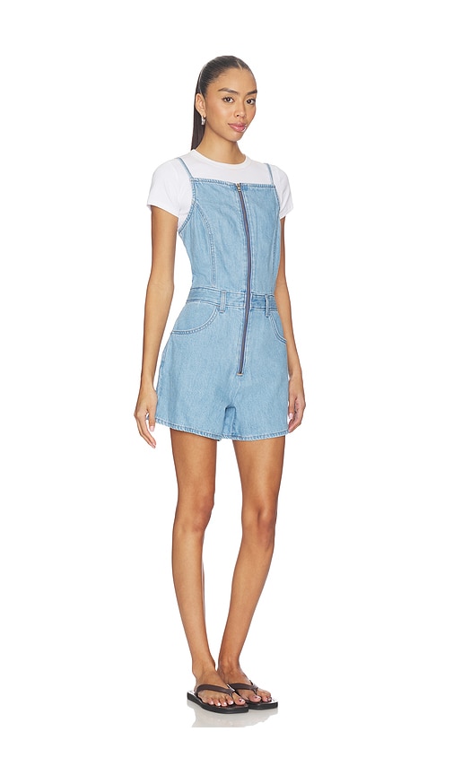 Levi's Square Neck Romper In Blue
