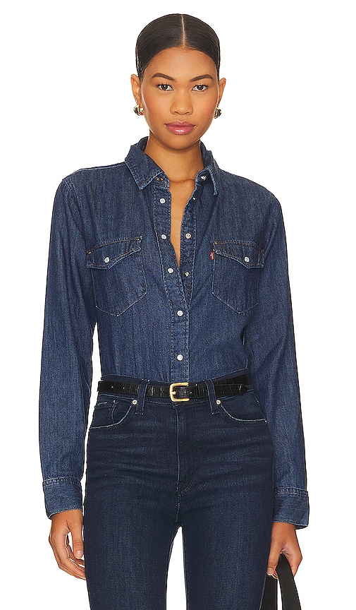 Levi's Iconic Western Button Down Shirt In Blue